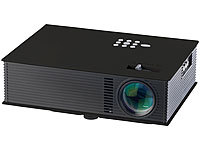 SceneLights LED-Beamer mit Mediaplayer LB-8001.mp mit USB und HDMI; LED-Heim-Beamer LED-Heim-Beamer 