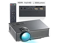 SceneLights LCD-LED-Beamer LB-8300.wl, SVGA, Miracast, DLNA & AirPlay, 800 x 480