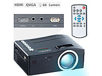 SceneLights HDMI-LED-Mini-Clipbeamer LB-2500.mini, Mediaplayer, 60 Lumen; LED-Heim-Beamer LED-Heim-Beamer 