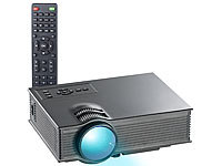 SceneLights SVGA-LCD-LED-Beamer LB-8300.mp mit Mediaplayer, 800 x 480 Pixel; LED-Heim-Beamer LED-Heim-Beamer 